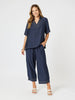 Top Stitch Pant-Navy
