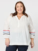 Ric Rac Tunic - White / Blue