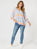 Geo Print Top - Indigo Multi threadz