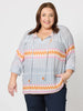 Geo Print Top - Indigo Multi