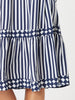 Harlequin Stripe Tier Dress-Navy/White