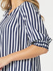 Harlequin Stripe Top-Navy/White