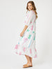 Pineapple Pina Colada Midi Dress - White