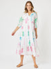 Pineapple Pina Colada Midi Dress - White