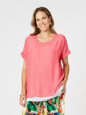 Palma Side Button 2 in 1 - Coral
