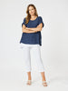 Palma Side Button 2 in 1-Navy/White