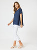 Palma Side Button 2 in 1-Navy/White