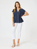 Luzia Twin Button Pant - White threadz clarity