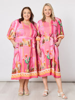 The Tulum Dress-Pink/Multi