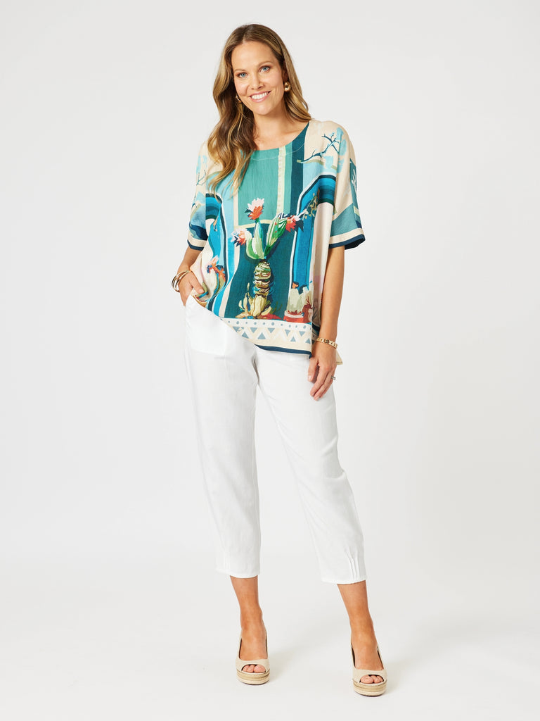 Lino Tapered Pant - White THREADZ GORDON SMITH