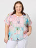 Capri Print Top - Pastel Multi