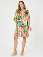 Positano Dress - Orange Multi