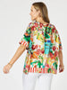 Positano Shell Top - Orange Multi