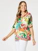 Positano Shell Top - Orange Multi