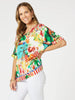 Positano Shell Top - Orange Multi