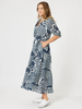 Calabasas Print Dress - Navy/White