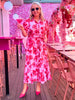 Pink Poppy Midi Dress