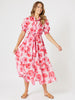 Pink Poppy Midi Dress