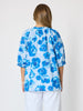 Poppies Floral Print Top - Aqua Multi