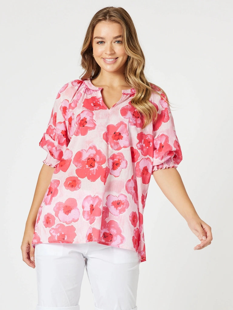 Pink Poppy Blouse