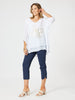 Gold Flower 2 in 1 Top-White/Gold