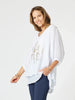 Gold Flower 2 in 1 Top-White/Gold