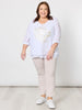 Gold Flower Layered Top - White/Gold