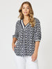 Diamonds Are Forever Print Top - Navy/White