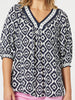 Diamonds Are Forever Print Top - Navy/White
