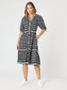 Diamonds are Forever Tier Dress - Black White