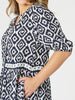 Diamonds are Forever Print Tier Dress - Navy/White