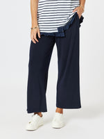 Travel Jersey Wide Leg Pant - Navy