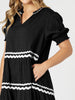 Ric Rac Dress - Black