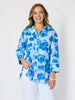 Poppies Floral Print Shirt - Aqua Multi