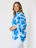Poppies Floral Print Shirt - Aqua Multi