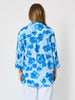 Poppies Floral Print Shirt - Aqua Multi