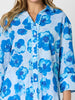 Poppies Floral Print Shirt - Aqua Multi