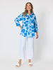 Poppies Floral Print Shirt - Aqua Multi