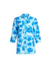 Poppies Floral Print Shirt - Aqua Multi