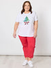 Sequin Christmas Tee - White