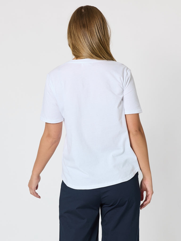 Christmas Sequin Tee - White