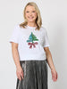 Sequin Christmas Tee - White