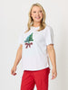 Sequin Xmas Tree Tee - White Multi