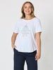 Christmas Silver Sequin Tee - White
