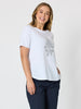 Christmas Silver Sequin Tee - White