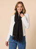 Cosy Fringe Scarf - Black