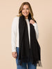 Cosy Fringe Scarf - Black