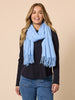 Cosy Fringe Scarf - Blue