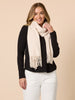 Cosy Fringe Scarf - Chalk