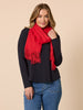Cosy Fringe Scarf - Red
